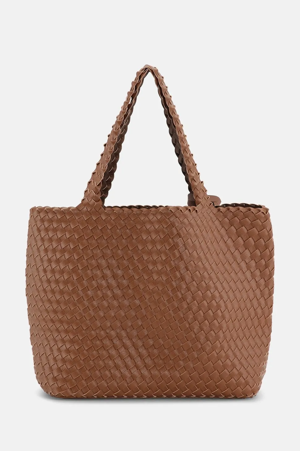 Ilse Jacobsen Burnt Caramel Tote Bag with Metallic Brown