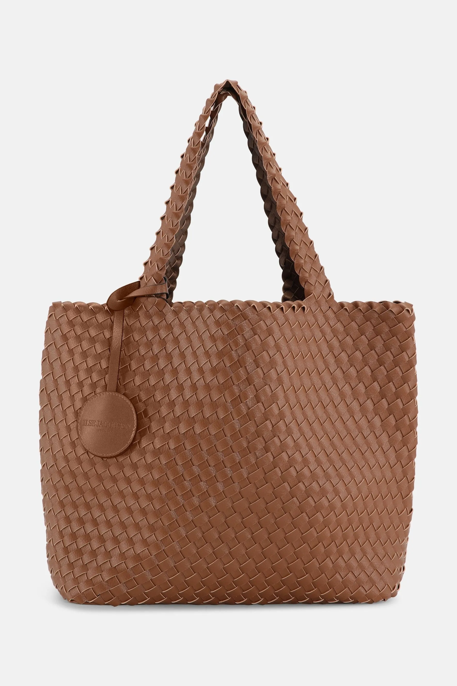 Ilse Jacobsen Burnt Caramel Tote Bag with Metallic Brown