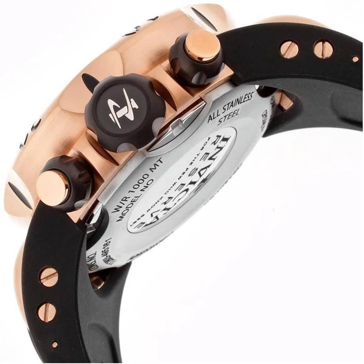 Invicta 10832 Men's Reserve Venom Rose Gold Tone Silver Dial Rubber Strap Chronograph Watch