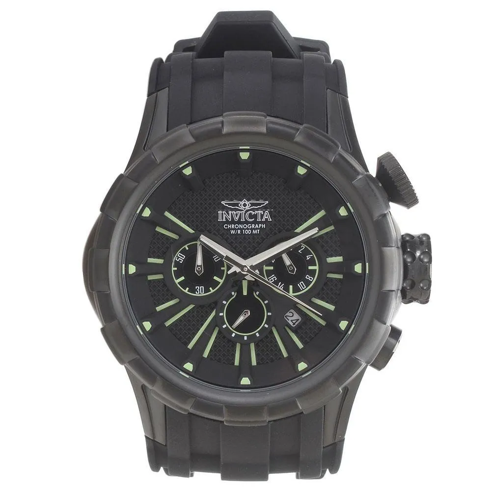 Invicta 16974 Men's I-Force Chronograph Black Dial Silicone Rubber Strap Watch