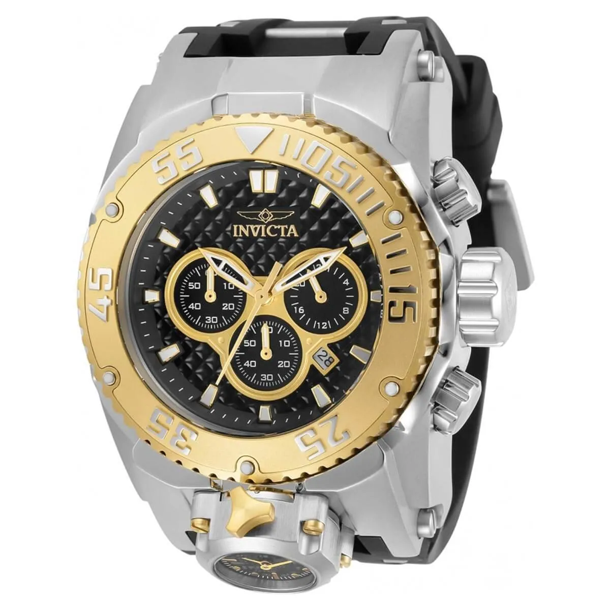 Invicta Men's Chronograph Watch - Bolt Zeus Magnum Diver Black and Gold Dial | 31442