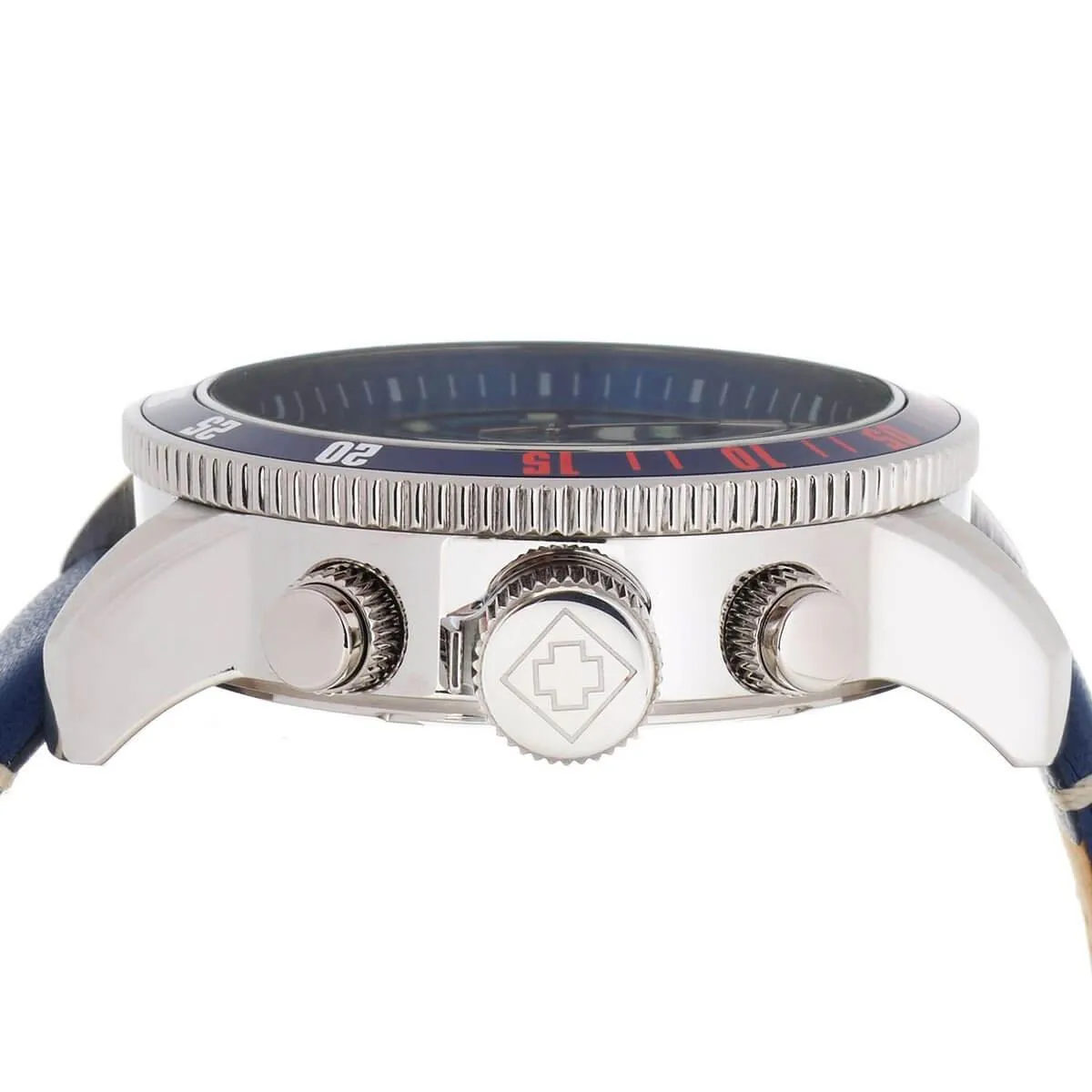 Invicta Men's Chronograph Watch - I-Force Quartz Blue dial Leather Strap | 31396