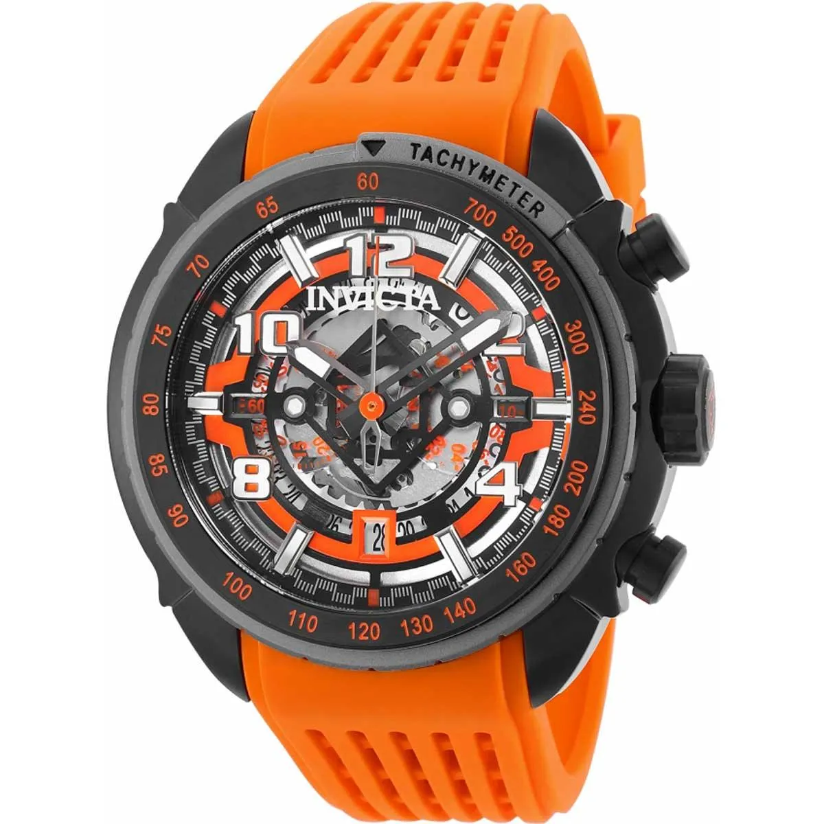 Invicta Men's Chronograph Watch - S1 Rally Quartz Orange Silicone Rubber Strap | 36368