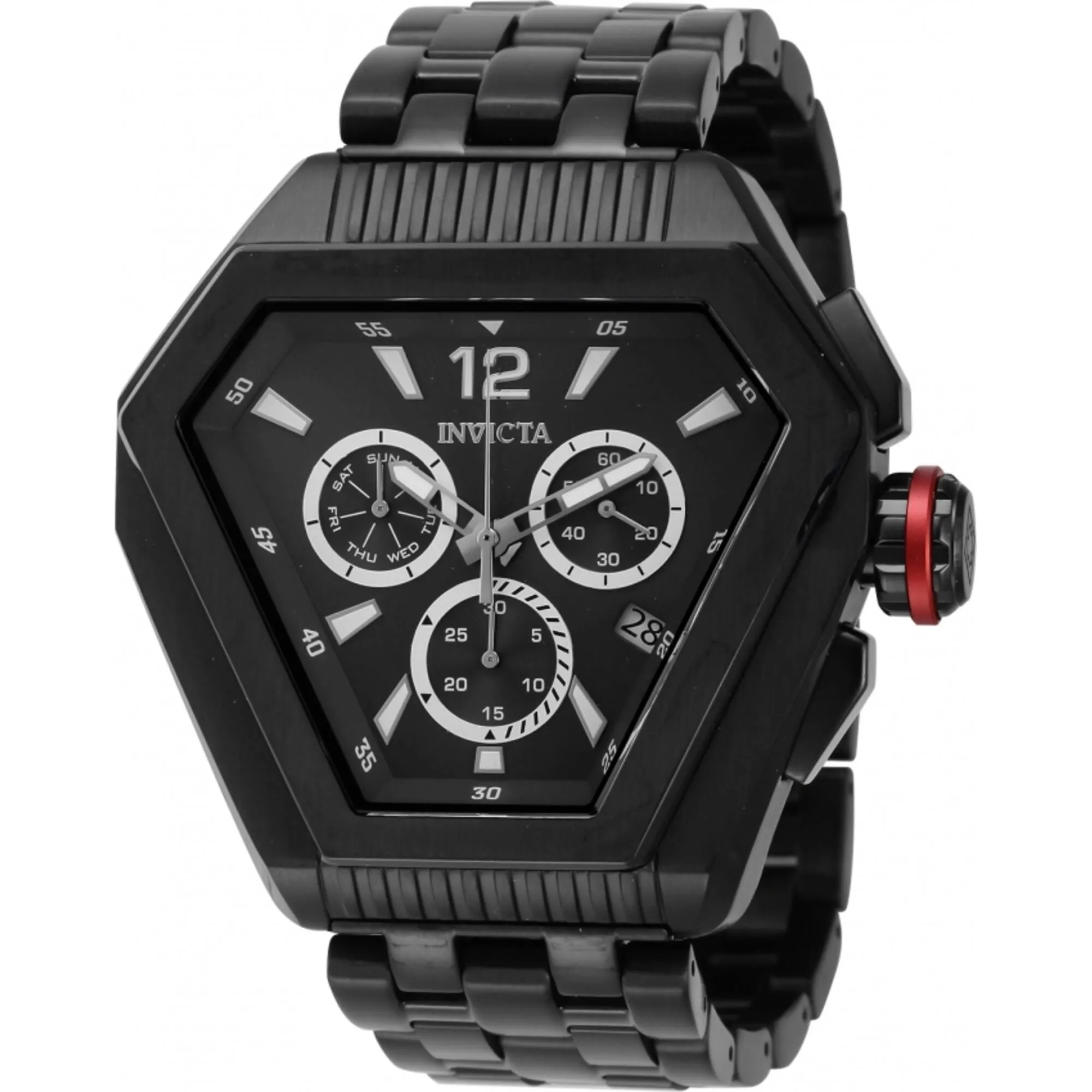 Invicta Men's Chronograph Watch - Speedway Quartz Day-Date Black Bracelet | 46099