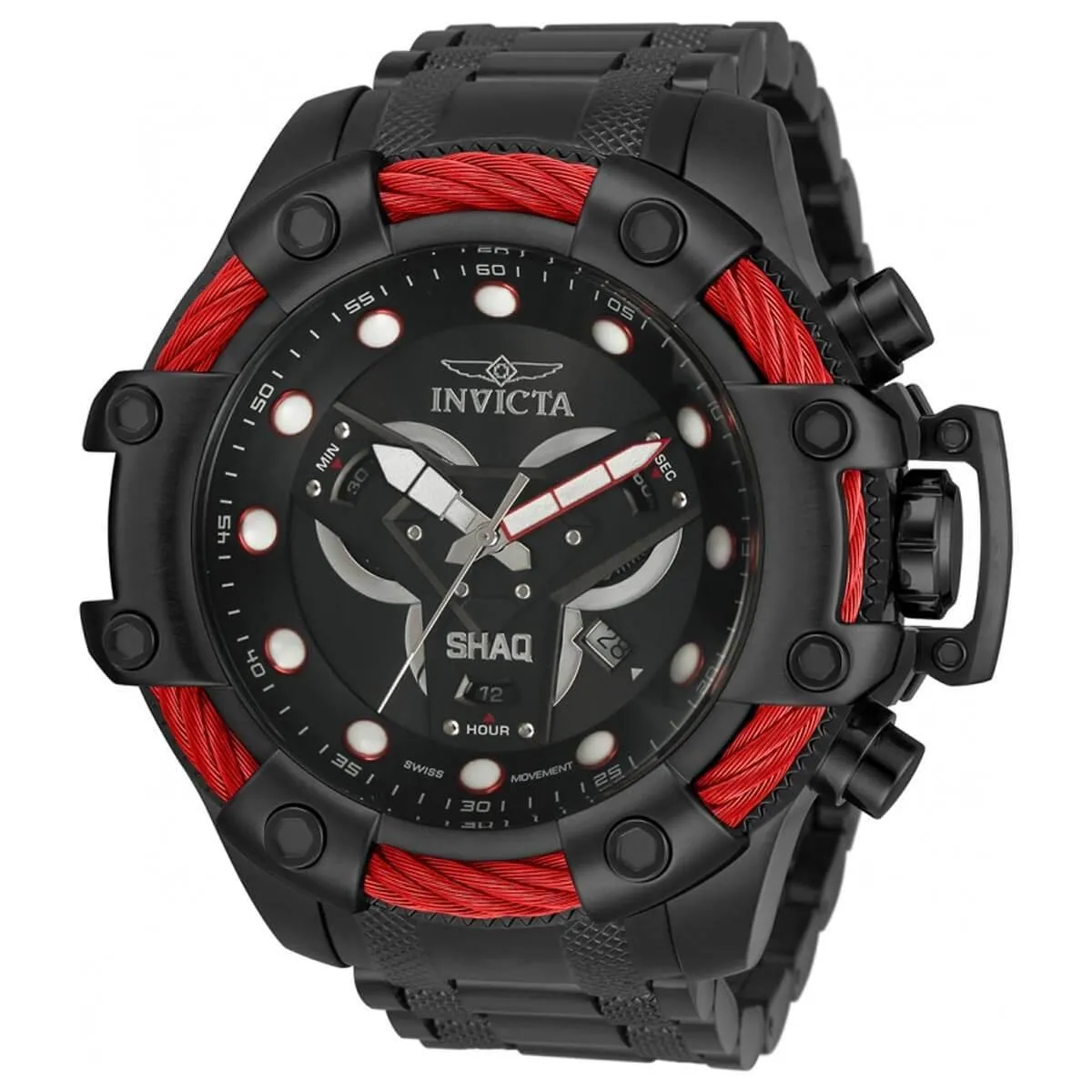 Invicta Men's Quartz Watch - Shaq Chronograph Black Dial Steel Bracelet | 33655