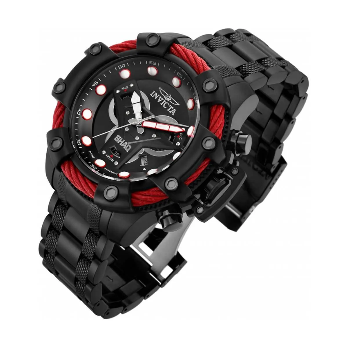 Invicta Men's Quartz Watch - Shaq Chronograph Black Dial Steel Bracelet | 33655