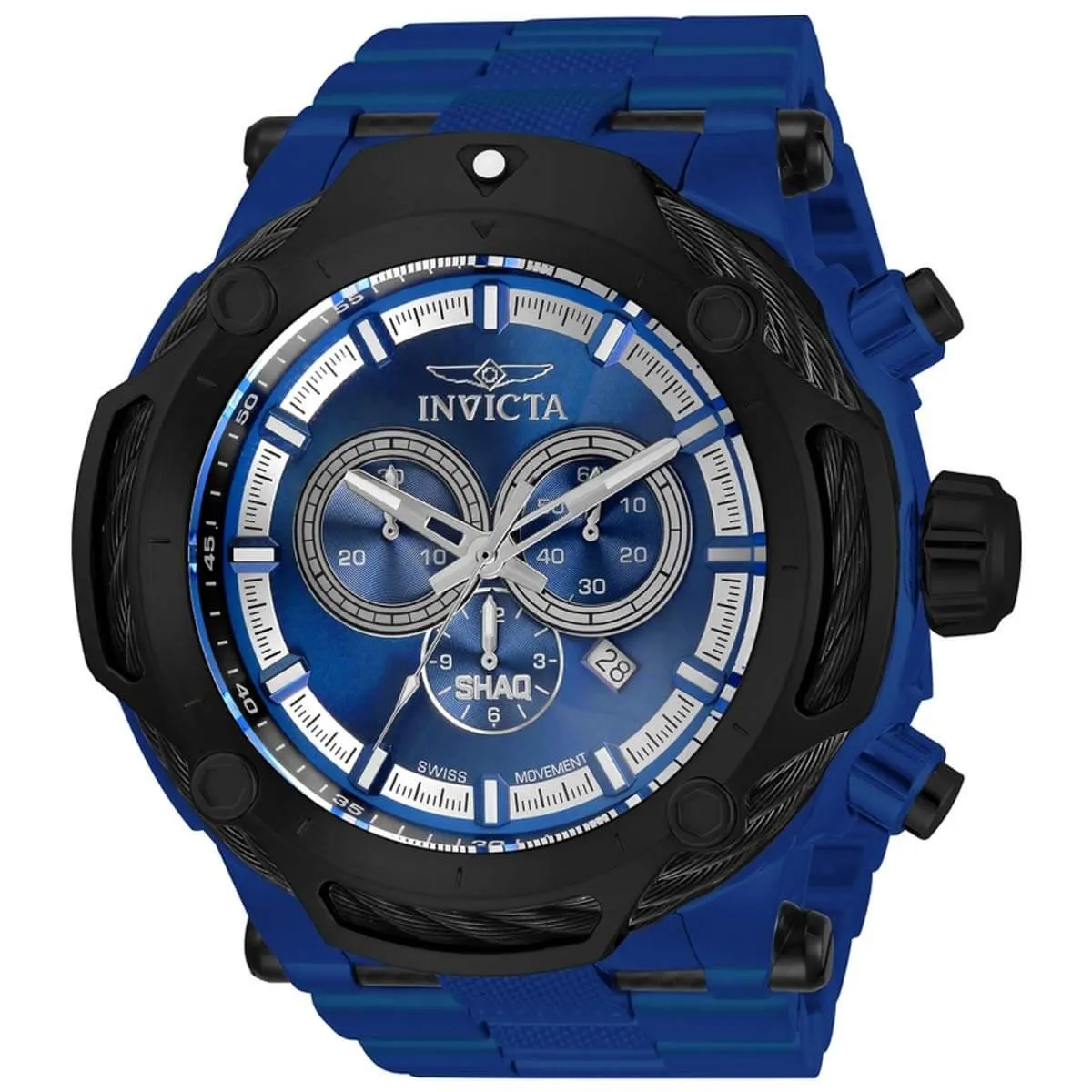Invicta Men's Quartz Watch - Shaq Chronograph Blue Stainless Steel Bracelet | 33664