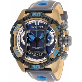 Invicta Men's Swiss Quartz Watch - Corduba Chronograph Blue Leather Strap | 33857
