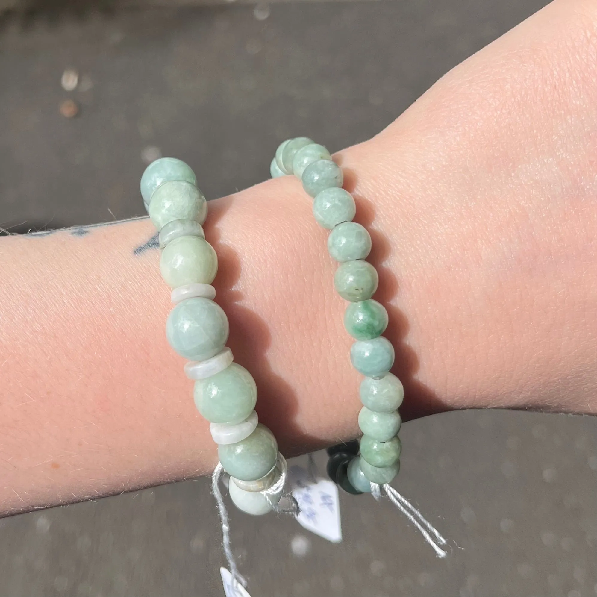 Jade Stretch Bead Bracelet, NX
