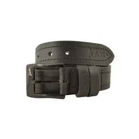 KAM Leather Stitch Pattern Belt