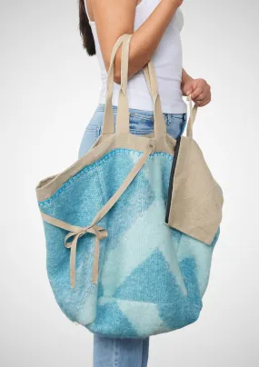 Large Reversible Fuzzy Abstract Shopper Tote Bag