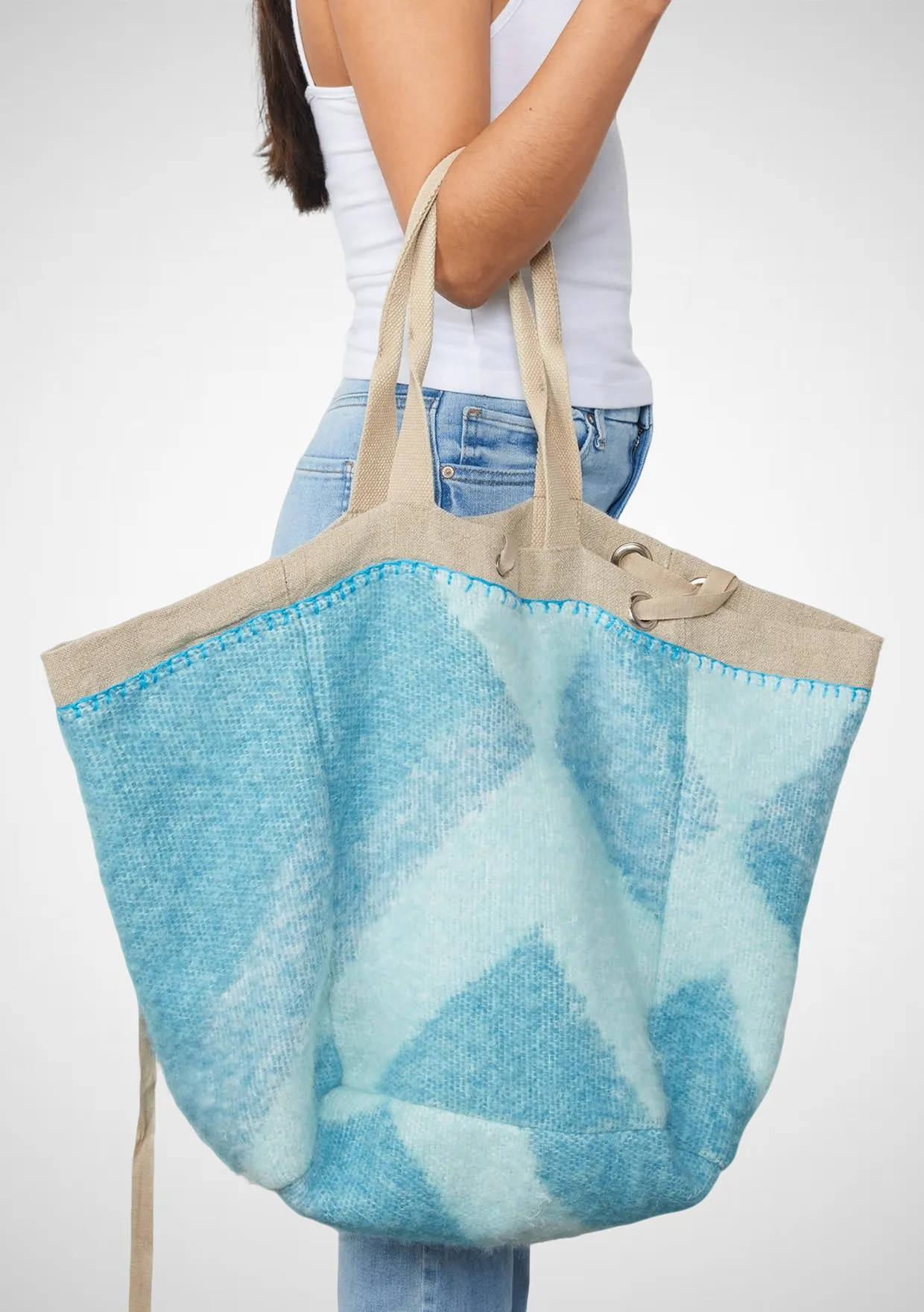 Large Reversible Fuzzy Abstract Shopper Tote Bag