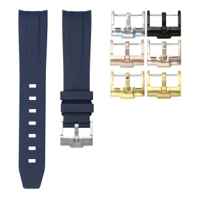 Marine Blue - Rubber Watch Strap For Rolex Oyster Perpetual