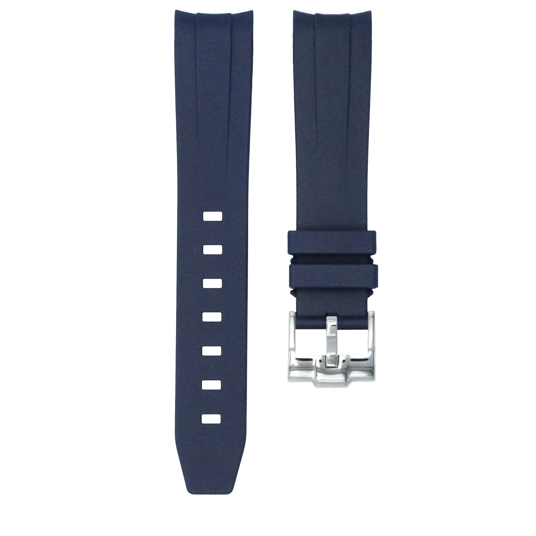 Marine Blue - Rubber Watch Strap For Rolex Oyster Perpetual