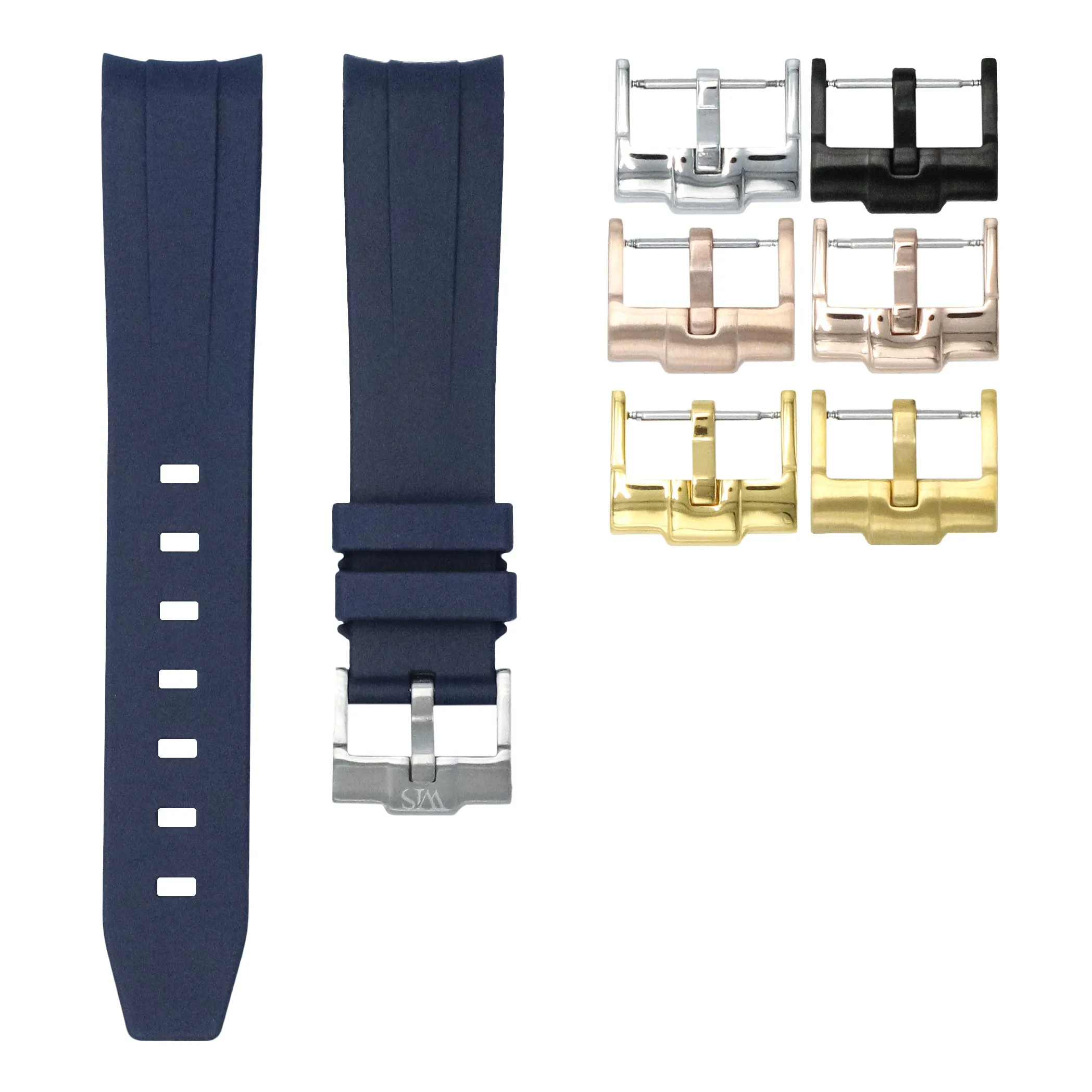 Marine Blue - Rubber Watch Strap For Rolex Oyster Perpetual