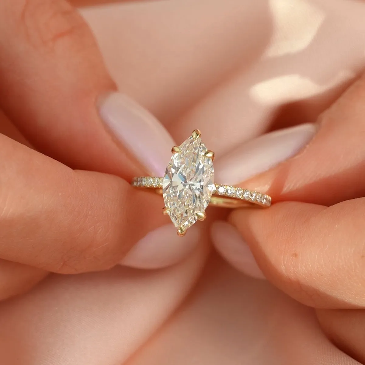 Marquise Ring in gold - sterling silver
