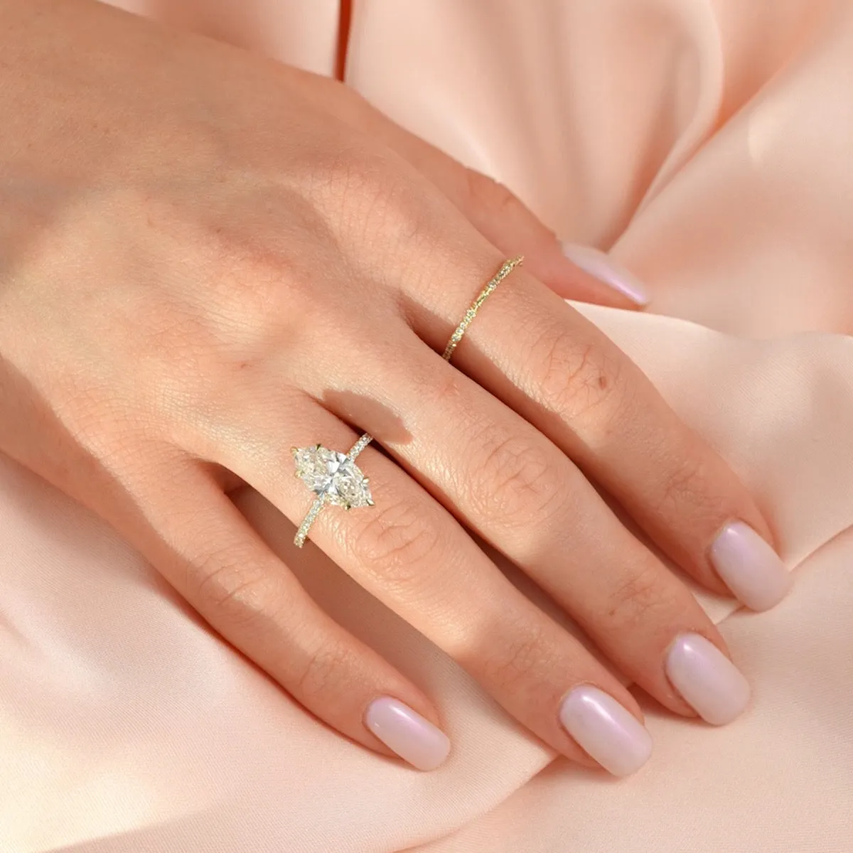 Marquise Ring in gold - sterling silver