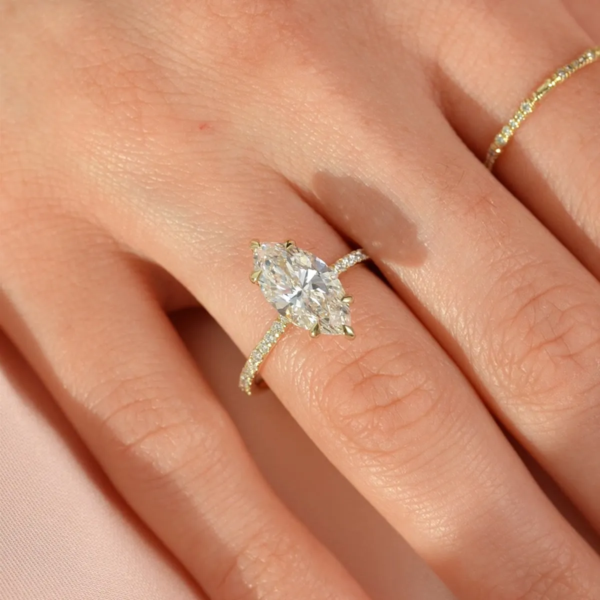 Marquise Ring in gold - sterling silver
