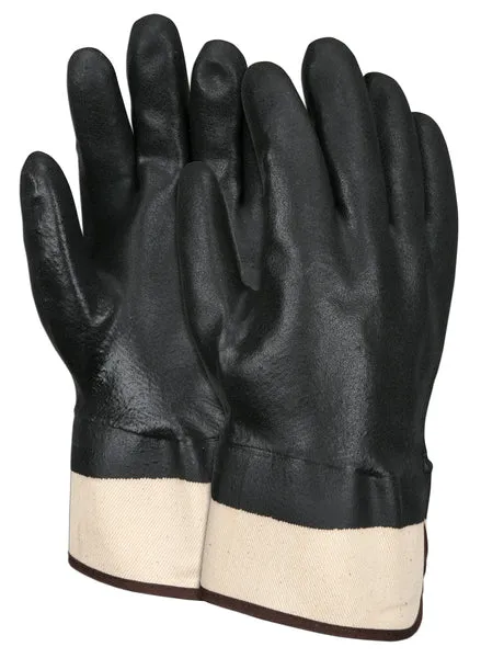 MCR Safety Black PVC Dbl Dip Sandy Finish Sfty Cuff