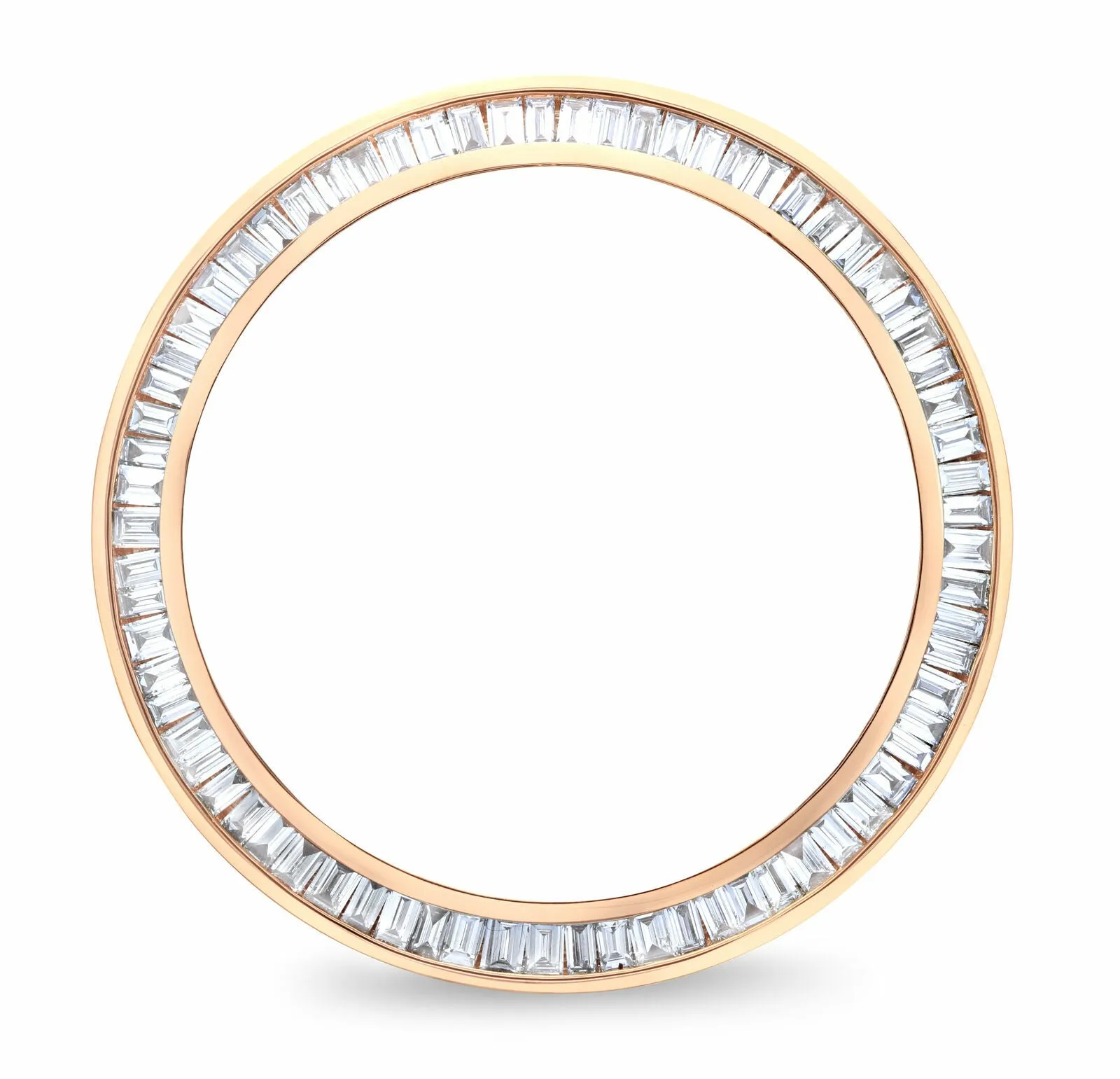 MENS 2.75CT BAGUETTE DIAMOND BEZEL 14KY FOR ROLEX DATEJUST, PRESIDENT 36MM WATCH