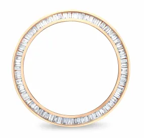 MENS 2.75CT BAGUETTE DIAMOND BEZEL 14KY FOR ROLEX DATEJUST, PRESIDENT 36MM WATCH