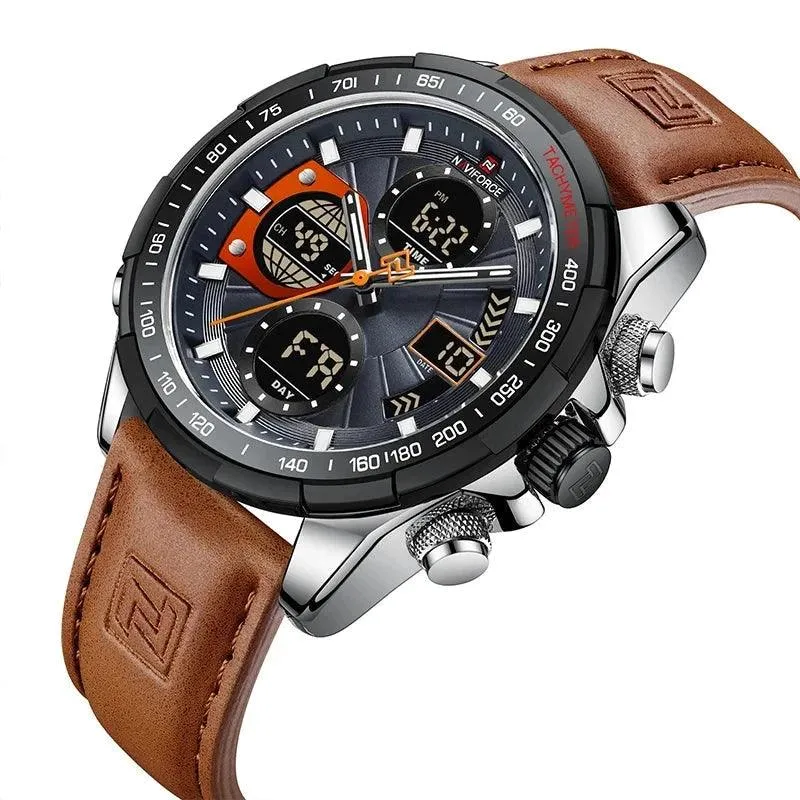 Men's Military Quartz Chronograph Watch – Luxury Waterproof Sports
