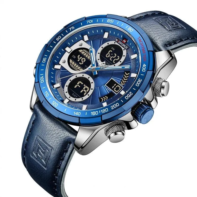 Men's Military Quartz Chronograph Watch – Luxury Waterproof Sports