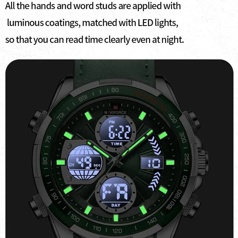 Men's Military Quartz Chronograph Watch – Luxury Waterproof Sports