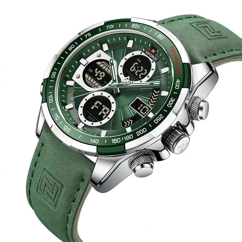 Men's Military Quartz Chronograph Watch – Luxury Waterproof Sports