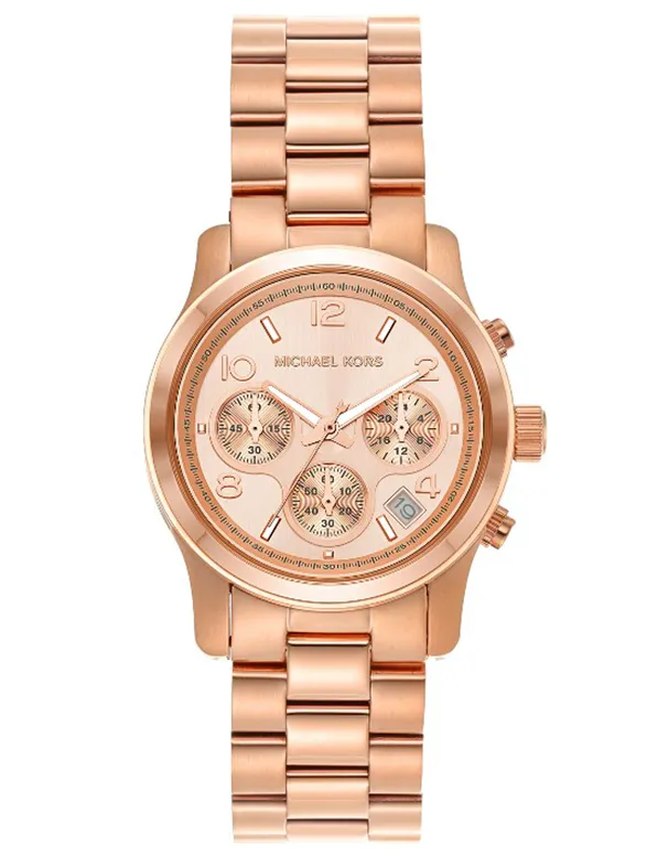 Michael Kors - Runway Chronograph Rose Gold-Tone Stainless Steel Watch - MK7324 - 787968