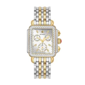 Michele Deco High Shine Chronograph Two-Tone Watch