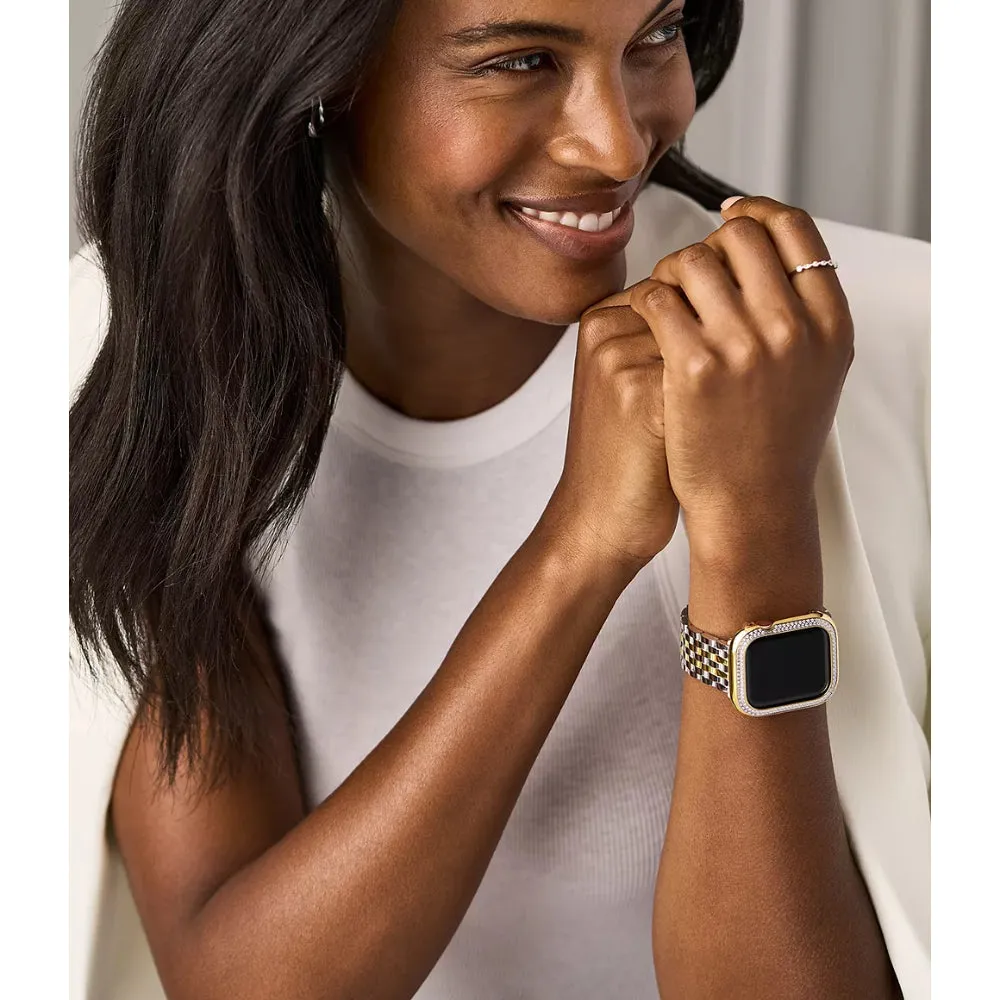 Michele Series 7-9 41MM Diamond Case For Apple Watch® in Two-Tone 18K Gold-Plated