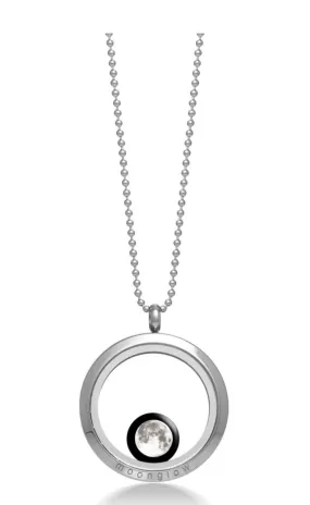 Moonglow Stainless Steel Locket and Beaded Chain