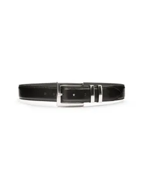 Naomi silver buckle leather waist belt