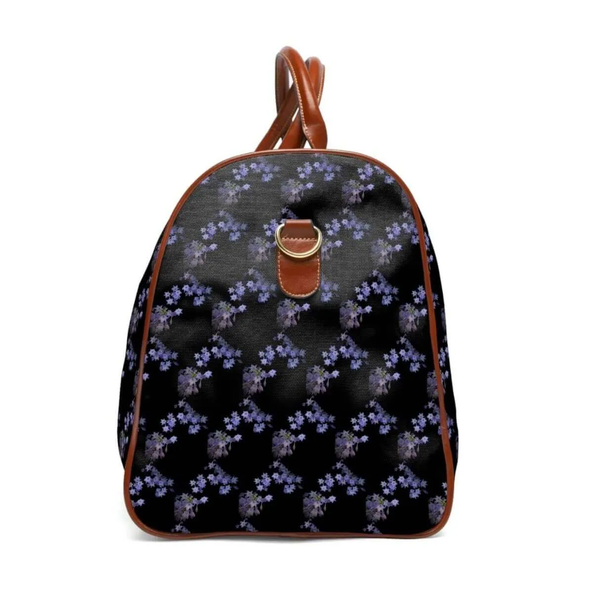 Navy Blue Floral Waterproof Travel Bag