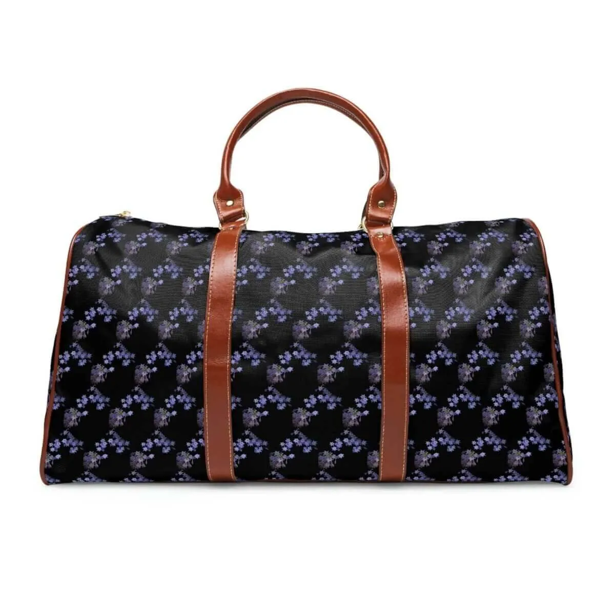 Navy Blue Floral Waterproof Travel Bag