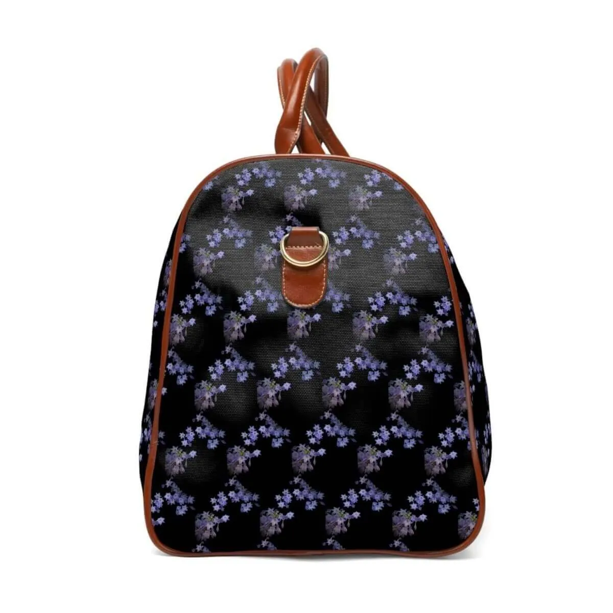 Navy Blue Floral Waterproof Travel Bag