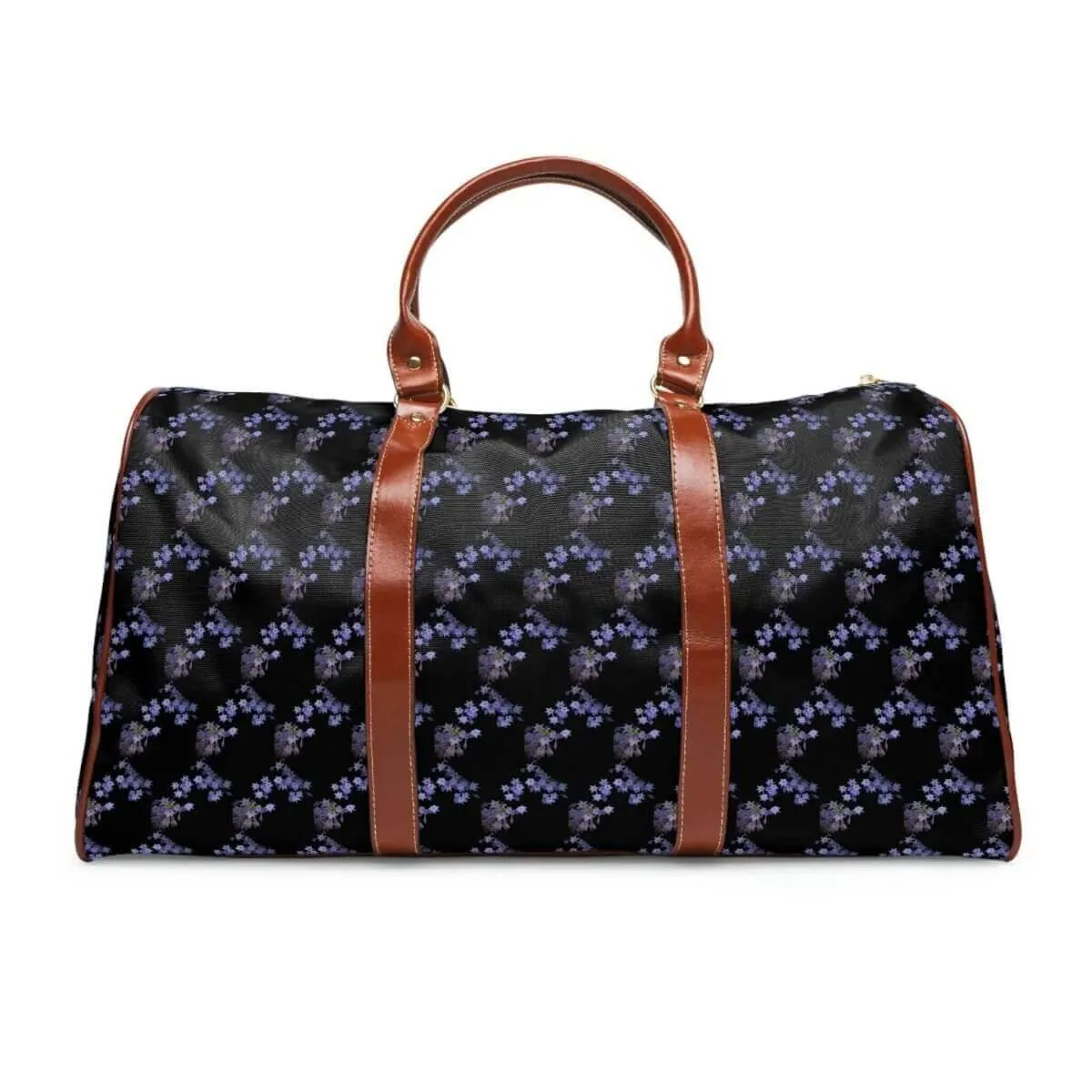 Navy Blue Floral Waterproof Travel Bag