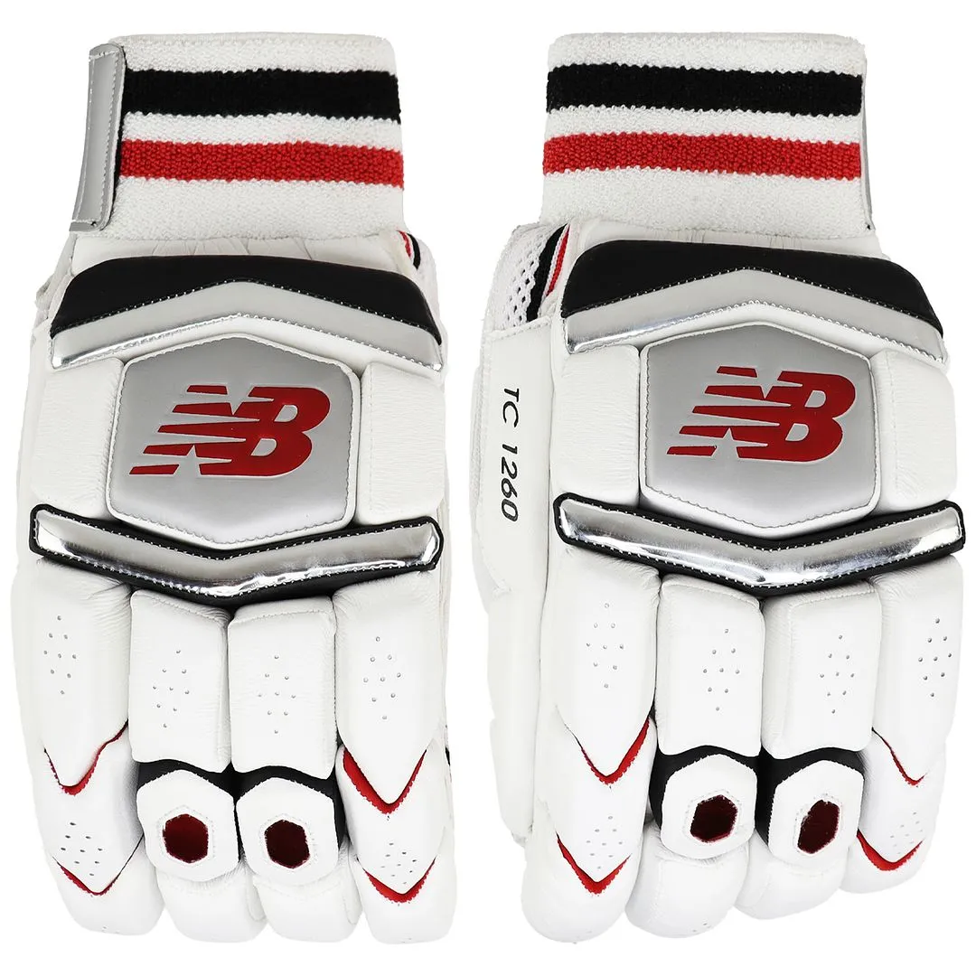 New Balance TC 1260 Adult Mens White Cricket Batting Gloves