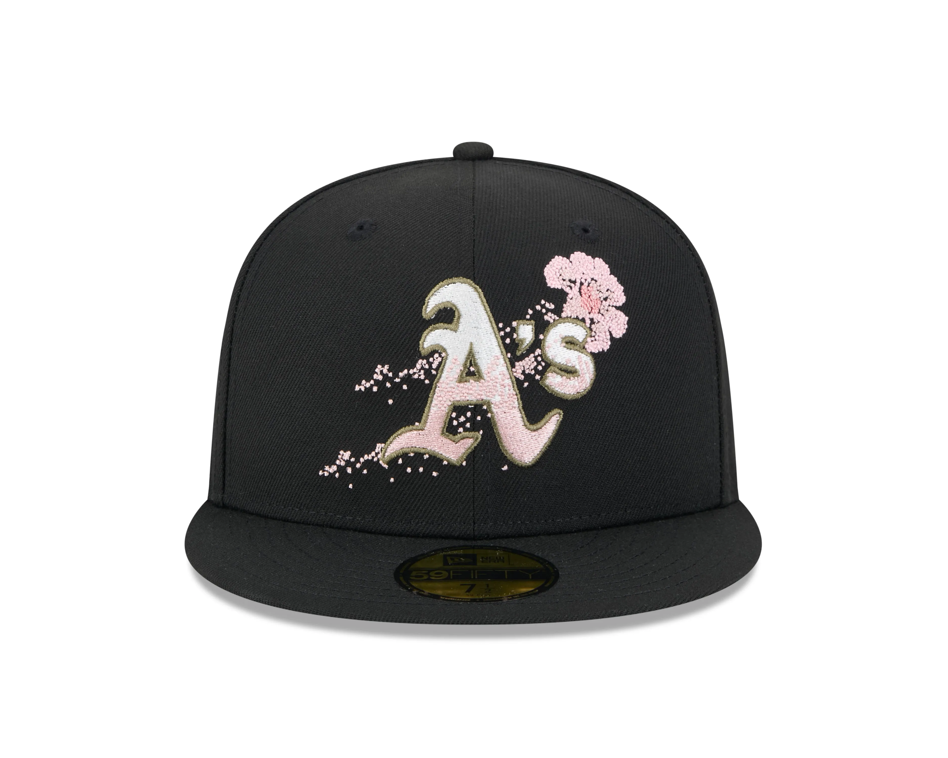 New Era - 59fifty Fitted Cap - Oakland Athletics - DOTTED FLORAL - Black