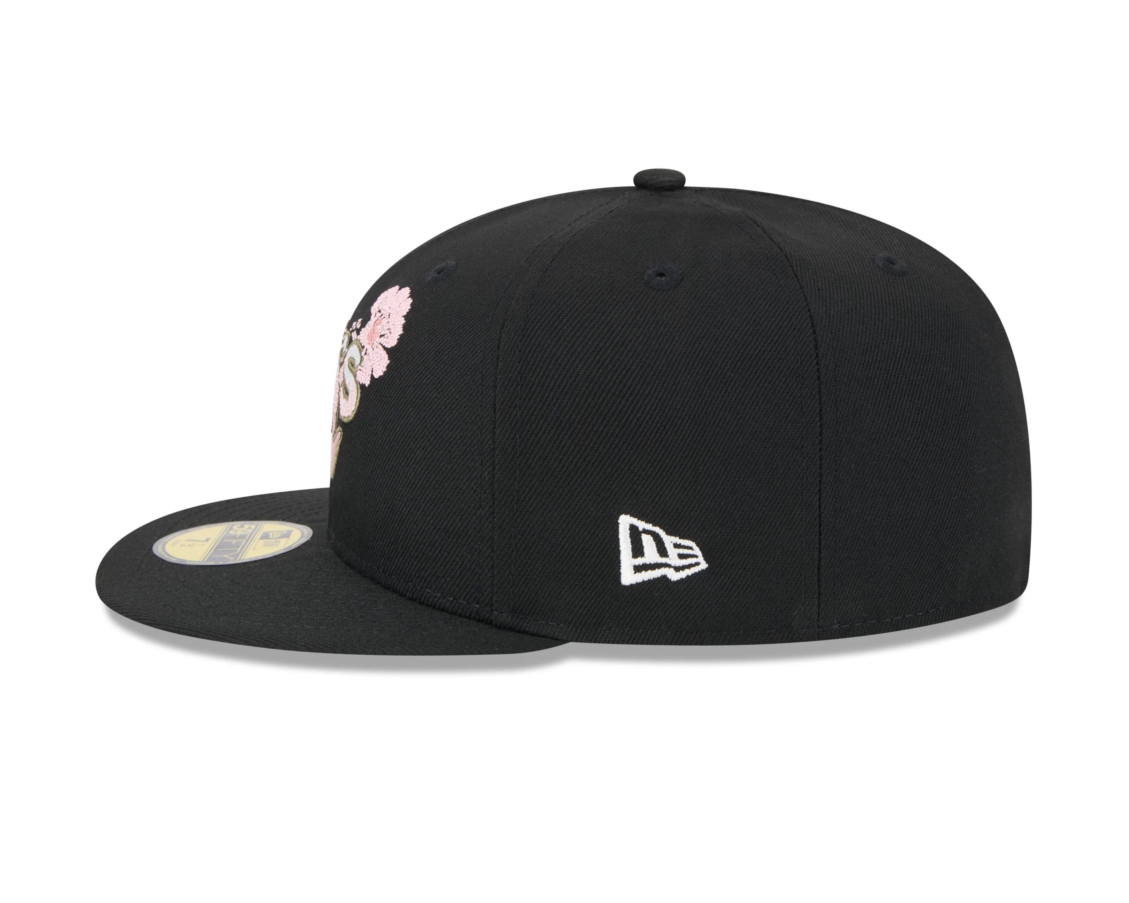 New Era - 59fifty Fitted Cap - Oakland Athletics - DOTTED FLORAL - Black