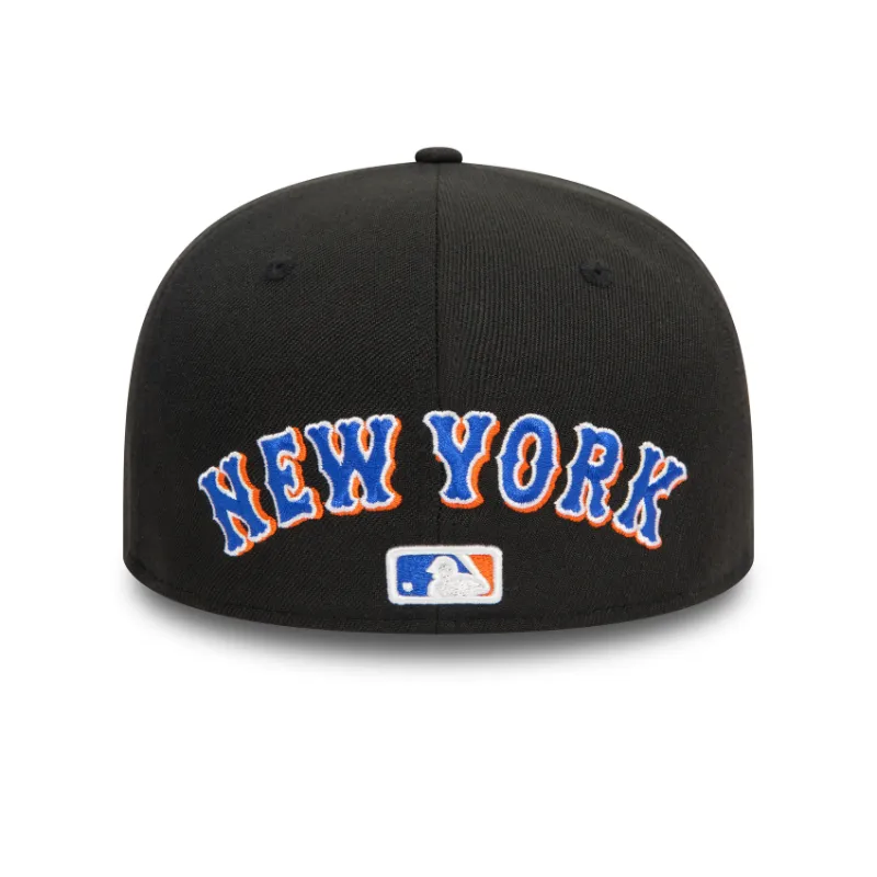 New Era - 59FIFTY Fitted Cap - Upside Down AOP - New York Mets Cooperstown - Black