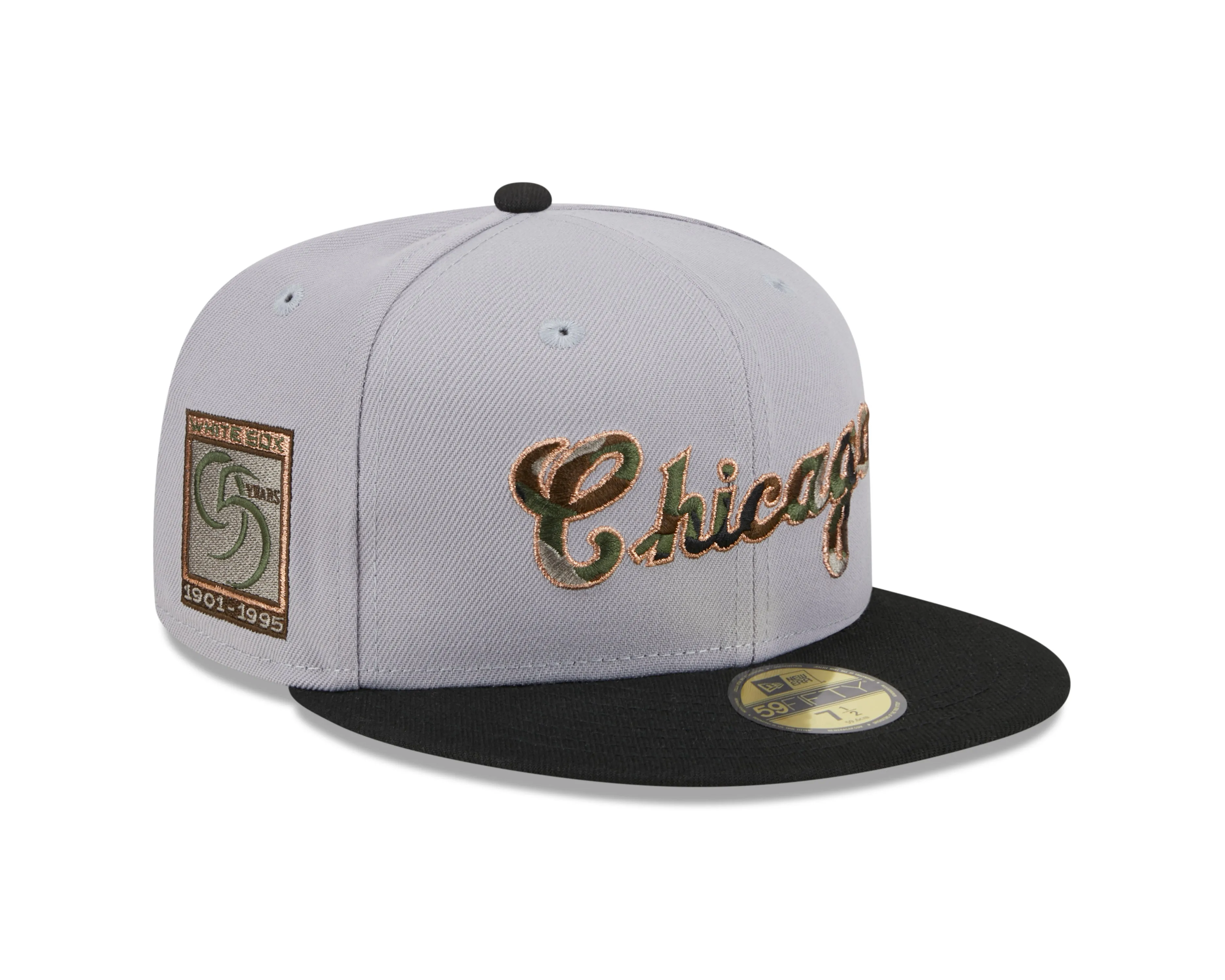 New Era - CAMO FILL - 59fifty Fitted Cap - Chicago White Sox - Grey