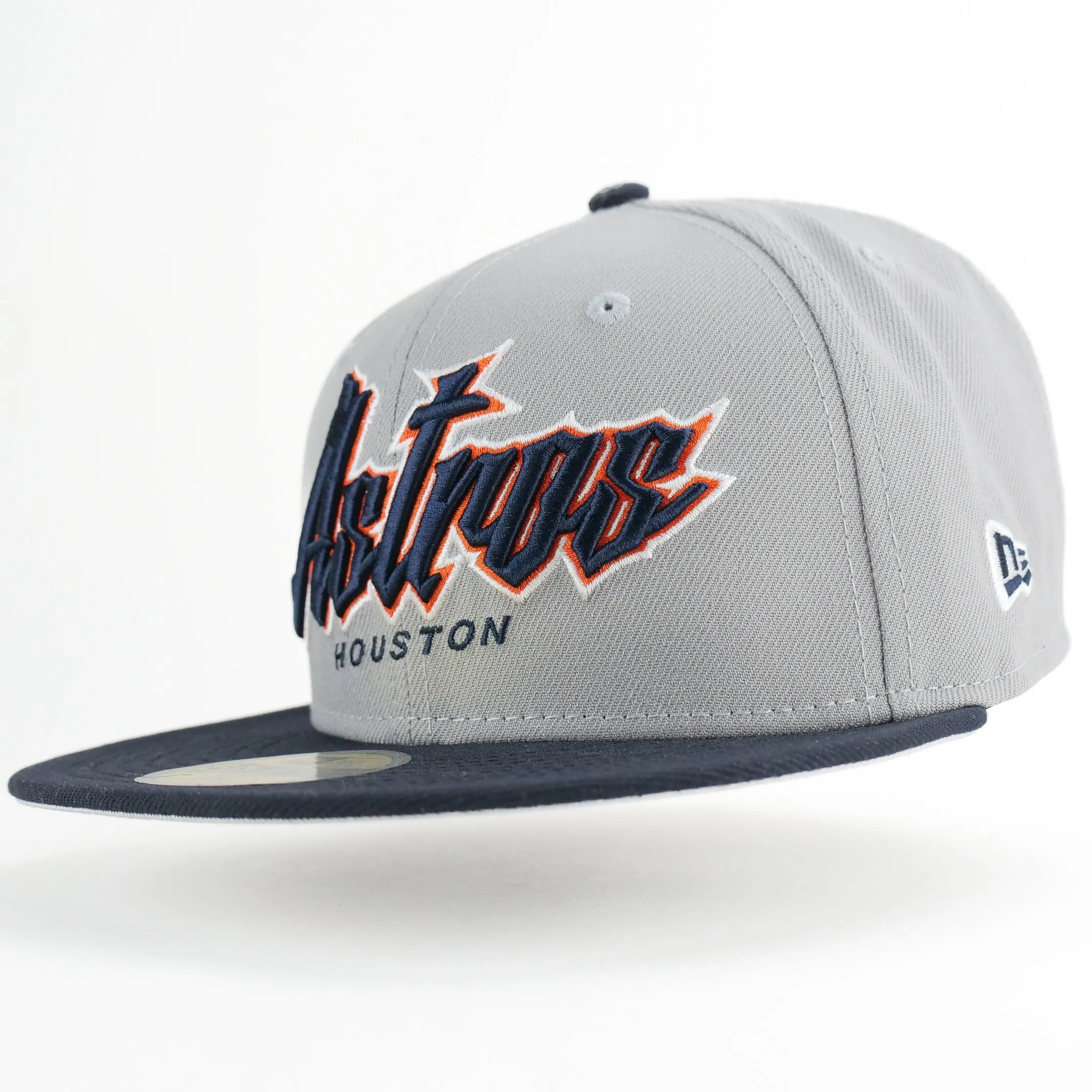 New Era Cap Custom Exclusive Fitted Houston Astros 35 Years Commemorative Patch (Gray Navy Alternate)