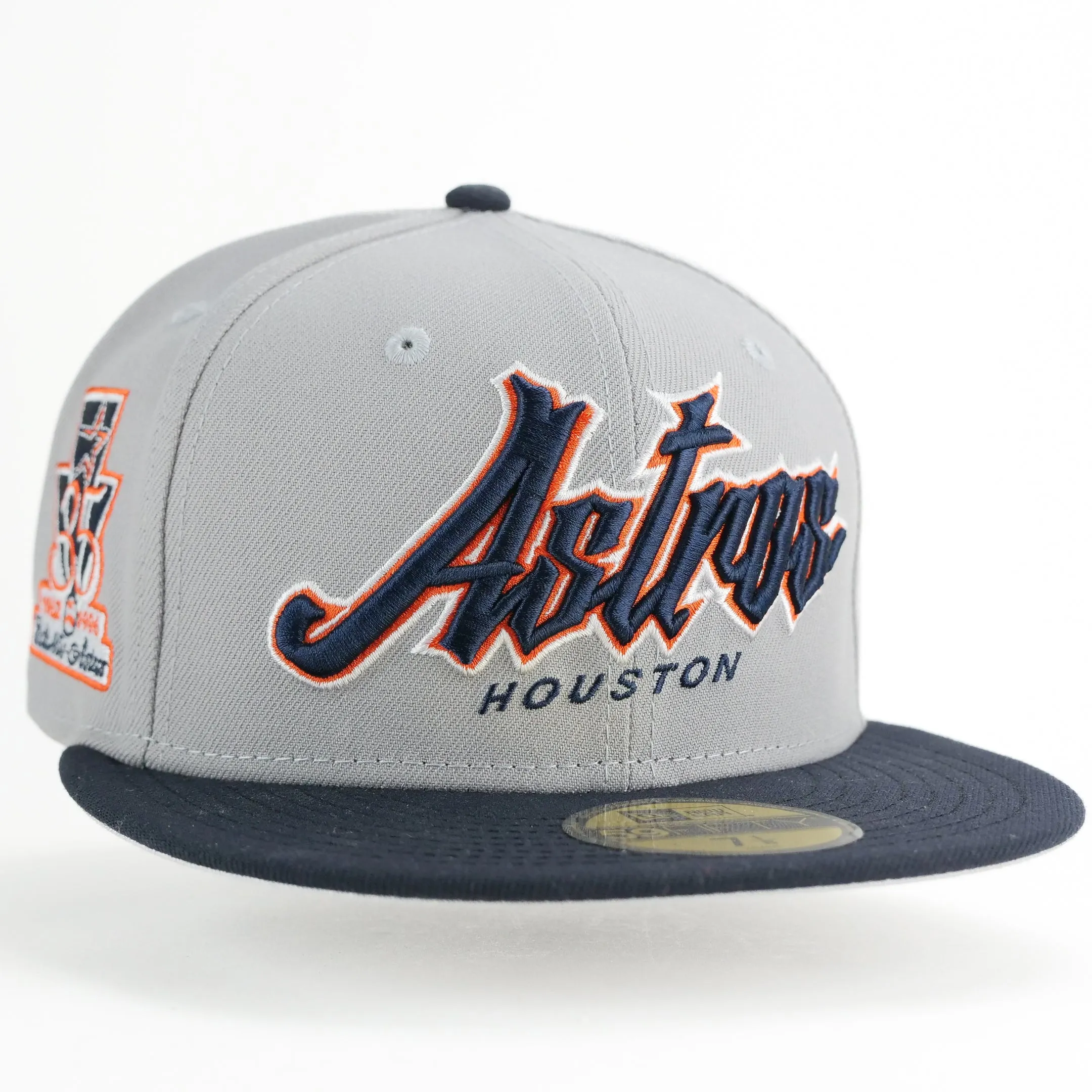 New Era Cap Custom Exclusive Fitted Houston Astros 35 Years Commemorative Patch (Gray Navy Alternate)