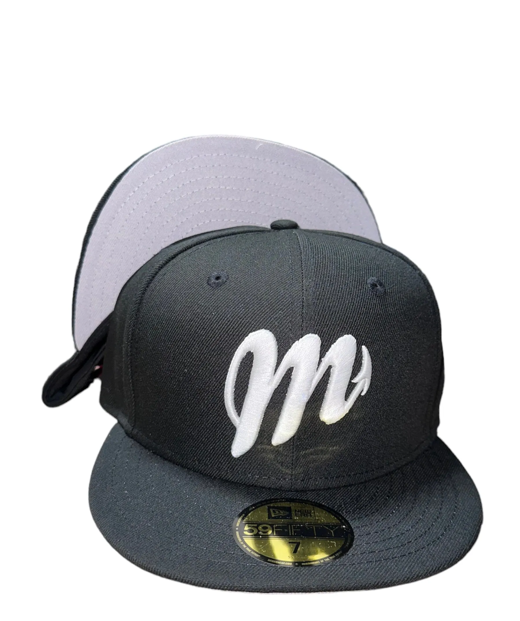 New Era Diablos del Mexico Black and White Gray UV 59fifty Fitted Cap