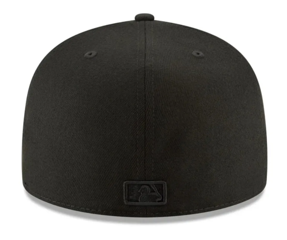 New Era Los Angeles Dodgers Blacked out  World Series Champions Patch 59fifty Fitted Cap
