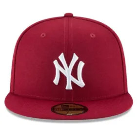 New Era Los New York Yankees Burgundy Fashion Color Basic 59fifty Fitted Cap