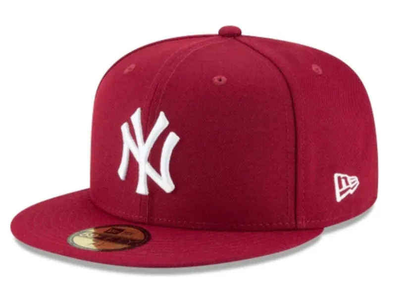 New Era Los New York Yankees Burgundy Fashion Color Basic 59fifty Fitted Cap