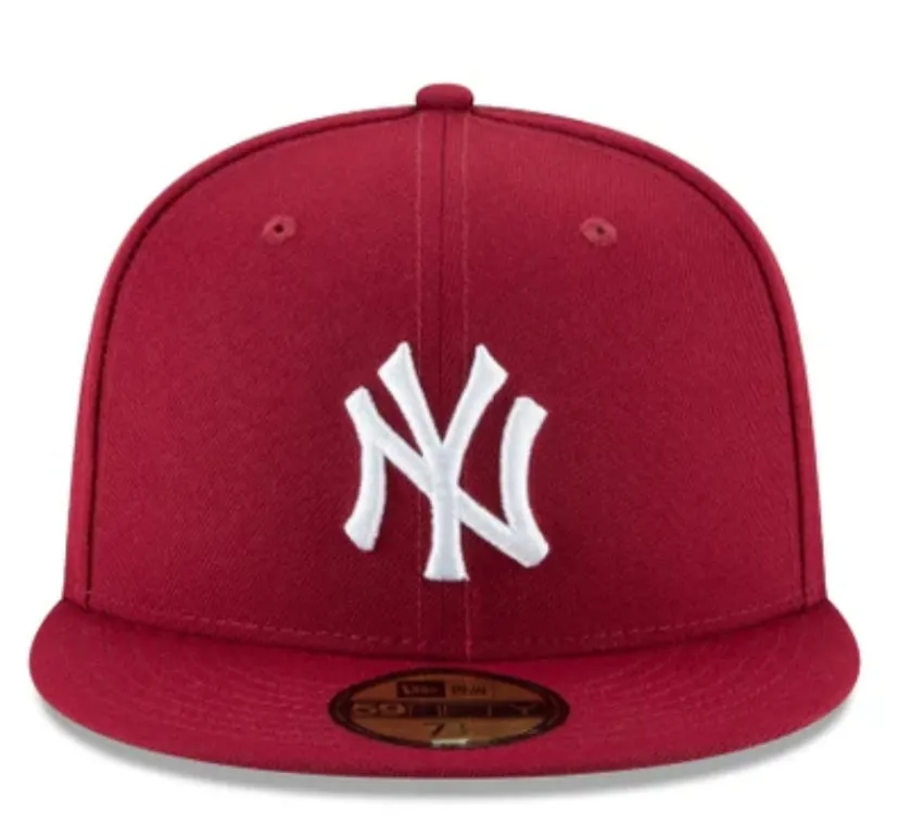 New Era Los New York Yankees Burgundy Fashion Color Basic 59fifty Fitted Cap